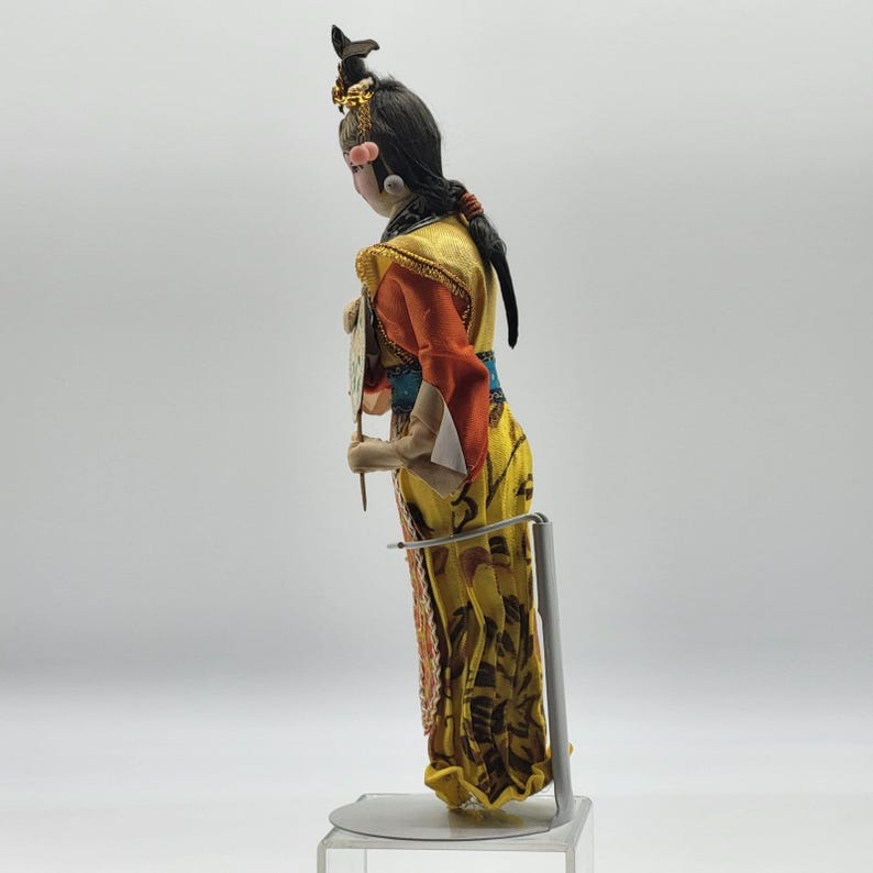 Vintage Taiwan Detailed Ornate Souvenir Doll 10 Inches Tall image 12