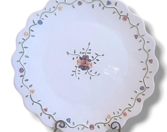 Sigma The Tastesetter Andrea West Bird In Hand 9" Cake Plate With Floral Pattern