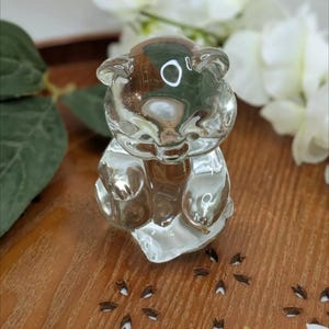 Fenton Clear Glass Bear Figurine