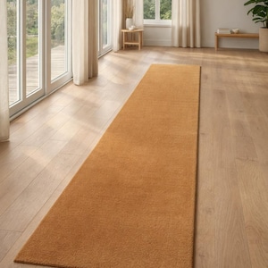 Hand Tufted Wool Runner Rug | Minimalist Beige Carpet | Long Hallway Floor Runner | Modern Area Rug | Living Room, Kitchen, Entryway Runner