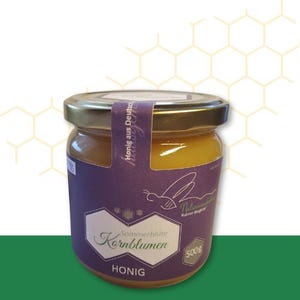 Cornflower honey, honey, raw honey