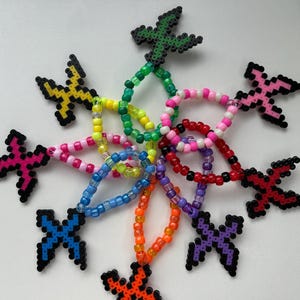 X EDM Perler Beads and Kandi Bracelet