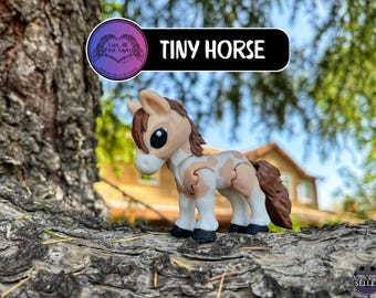 Tiny Horse | Articulated 3D Printed Horse Figurine | Paint Horse Inspired | Desk or Shelf Decor | Cute Gift for Horse Lovers