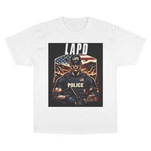 LAPD Police Graphic T-Shirt 4500, Heroic Police Shirt, Law Enforcement Tee, Casual Everyday Wear, Gift for Police Supporters