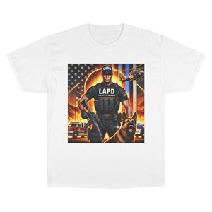 LAPD  Heroic Champion T-Shirt for Supporters, Police Fans, Law Enforcement Appreciation, Gift for Cops