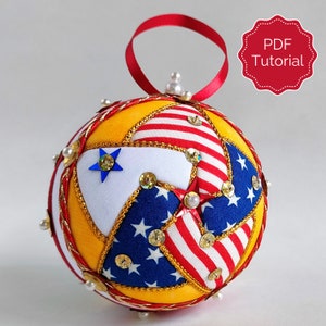 Christmas Ornament Tutorial - Pattern - DIY - No Sew - Star-Spangled