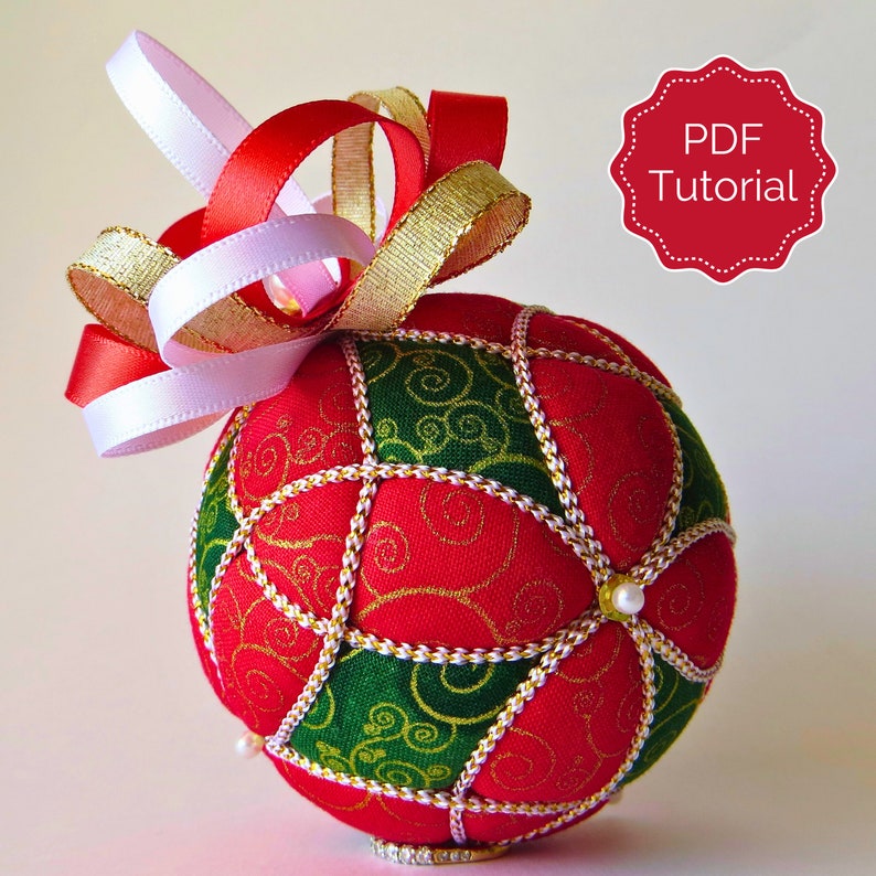 Christmas Ornament Tutorial Pattern Instructions DIY No Sew Trinity image 1