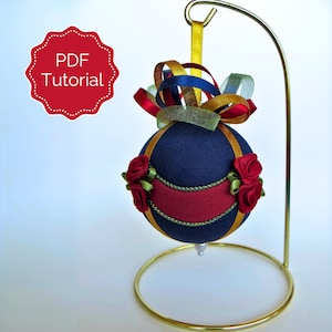 Christmas Ornament Tutorial - Pattern - DIY - No Sew - Drapes