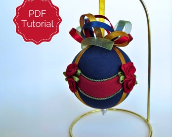 Christmas Ornament Tutorial - Pattern - DIY - No Sew - Drapes