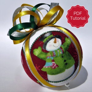 Christmas Ornament Tutorial - Pattern - DIY - No Sew - Circle Picture Window