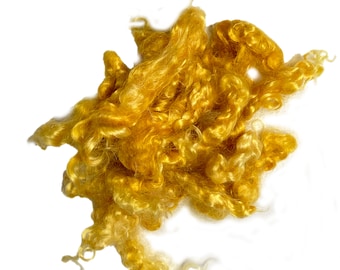 Yellow Gold Ethically Grown English Mohair Curls