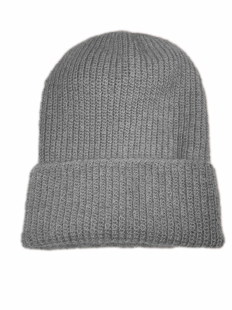 Beanie Hat, Hand Made using our own 100% natural home grown English Mohair. image 8