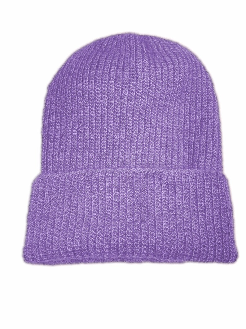 Beanie Hat, Hand Made using our own 100% natural home grown English Mohair. image 7