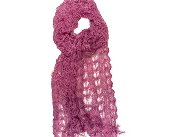 Mohair Lace scarf hand made with locally grown English natural fibre