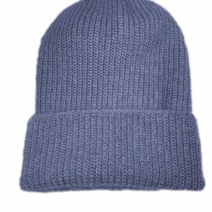 Beanie Hat, Hand Made using our own 100% natural home grown English Mohair. image 4