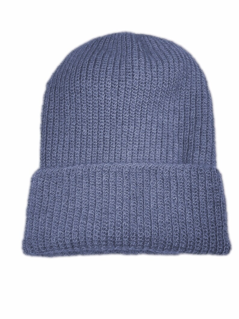 Beanie Hat, Hand Made using our own 100% natural home grown English Mohair. image 4