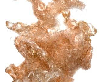 Apricot shade Ethically Grown English Mohair Curls