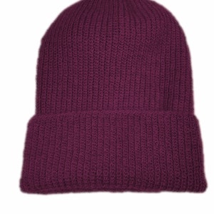 Beanie Hat, Hand Made using our own 100% natural home grown English Mohair. image 5