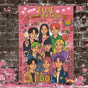 K-POP Birthday Invitation