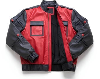 【超希少・美品】マーティ着用風ジャケット／バック・トゥ・ザ・フューチャー2風 手作りのマーティ・マクフライ2レザージャケット、BTTFパートIIバック