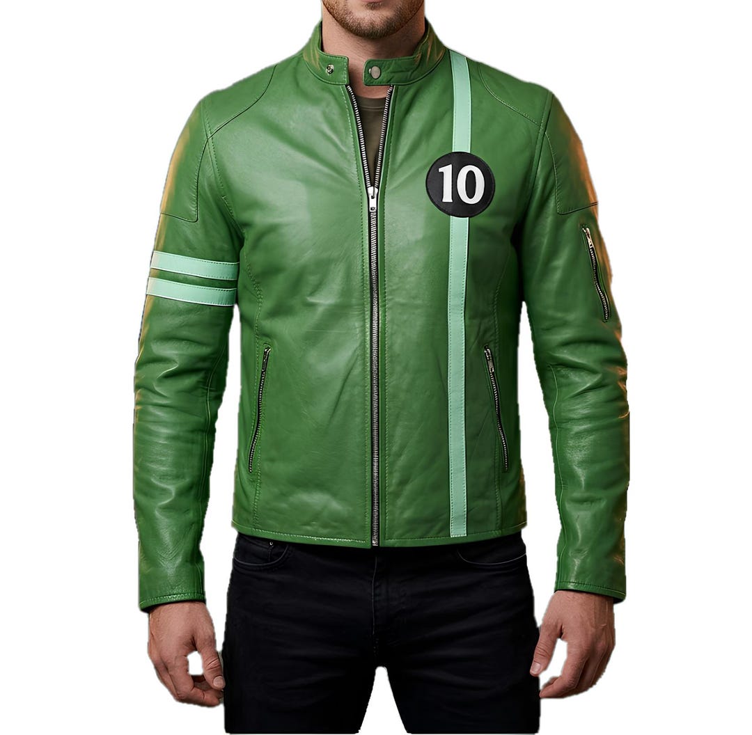 Ben 10 Cosplay Leather Jacket – Green Superhero Alien Force Costume - Etsy