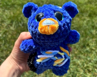 Oso de peluche de la noche estrellada de Van Gogh, tejido a crochet, amigurumi / Animal de peluche hecho a mano