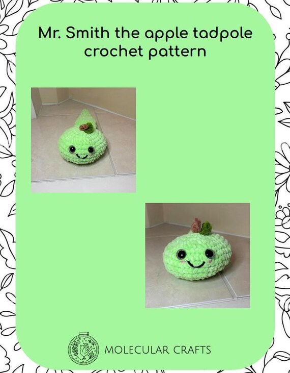 Mr. Smith the Apple Tadpole Amigurumi Crochet PDF Pattern
