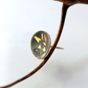 Keum boo sterling silver and 24k gold tie tack , tie pin unique gift for him father of bride/groom gift