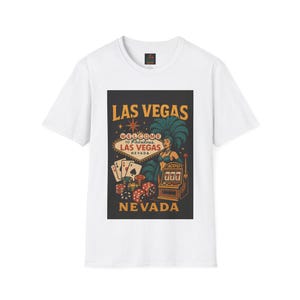Camiseta gráfica vintage de Las Vegas, camiseta de juego, camiseta de viaje, ropa de casino, regalo divertido para turistas, estilo retro