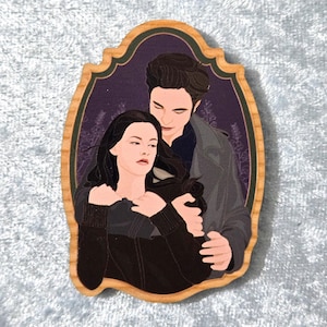 Immortal Embrace- Faux Wooden Pin