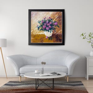 Original Oil Painting,Palette Knife,Flower painting, Rose