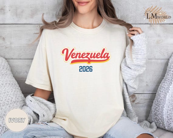 Comfort Colors® Venezuela 2026 Shirt, Retro Script Venezuela Tee, Latin Heritage Gift, For Venezuelan Vintage Souvenir Apparel