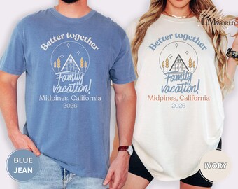 Comfort Colors® Family Mountain Vacation Shirt, Custom Cabin Trip Shirt, Matching Family Shirts Forest Travel Tee 2026