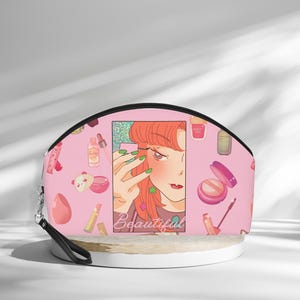 Anime Makeup Bag - Cosmetic Pouch for Beauty Lovers, Ideal Gift, Travel Accessory