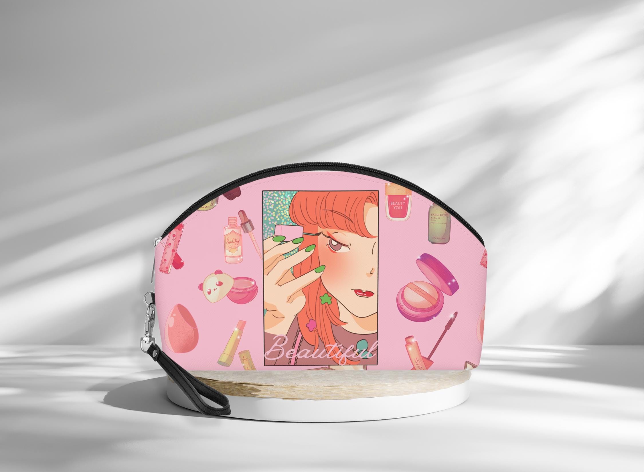 Anime Makeup Bag - Cosmetic Pouch for Beauty Lovers, Ideal Gift, Travel Accessory