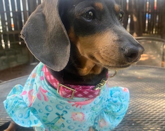 Ruffle Dachshund Tank Small