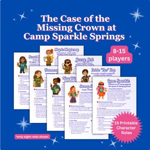 Mysterielek | Övernattningslek | Mysteriekalas för barn | Interaktivt dramaspel | Utskrivbart partykit - Perfekt för födelsedagar för tonårsflickor, läger