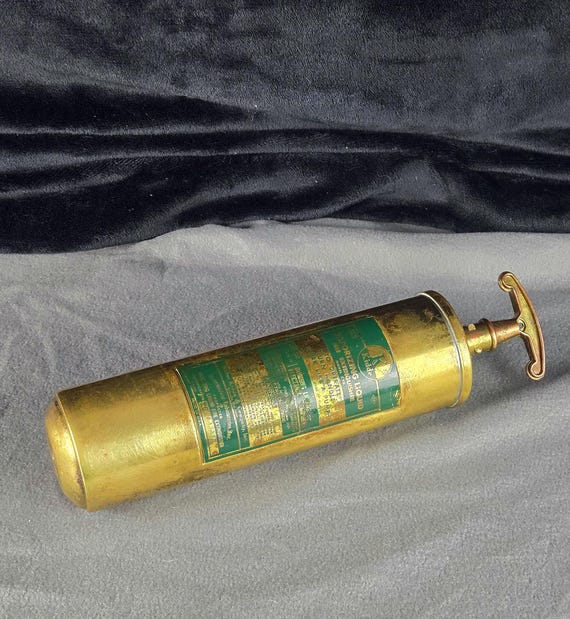 レトロ 消火器 Kidde FIRE EXTINGUISHER アメリカン雑貨 Vintage Brass Kidde Fire Extinguisher – Mid-century Industrial