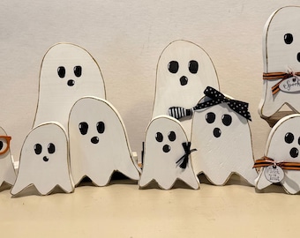 Wooden Halloween Ghosts Sets