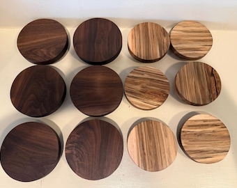 Handcrafted, high quality, wooden risers. Premium, solid ambrosia maple or walnut pedestals. Farmhouse Decor. Organizer trays. Candle Stands