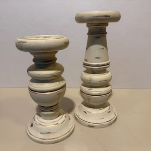 Wooden Candlesticks. Candles.