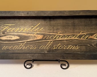 Wooden, family sign. Engraved wooden tray. Loving family  lasered  onto a wooden tray. Mother’s Day, Housewarming, wedding gift.