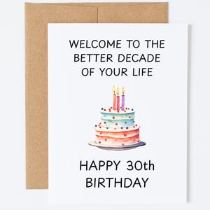 Carte d'anniversaire amusante pour les 30 ans, jolie carte pour meilleur ami, carte d'amitié entre bébé de la vingtaine, carte d'amitié fille 1995, carte pour mari/femme, meilleure décennie