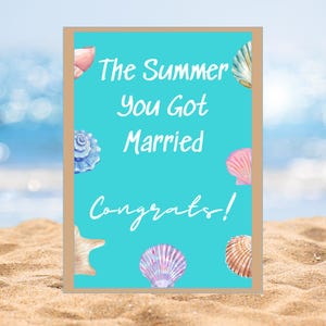 Tarjeta de felicitación de boda, tarjeta para recién casados, felices para siempre, tarjeta para el día de la boda de los novios, tarjeta inspirada en TSITP