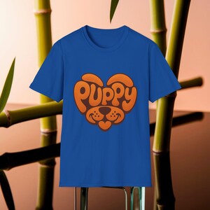 Niedliches Hundewelpen Unisex T-Shirt | Geschenk für Tierliebhaber | Freizeitkleidung | Tierliebhaber-Kleidung | Geburtstag, Adoptionstag, Hundetage