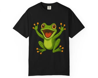 Frog Graphic T-Shirt: Fun Nature Tee for Animal Lovers