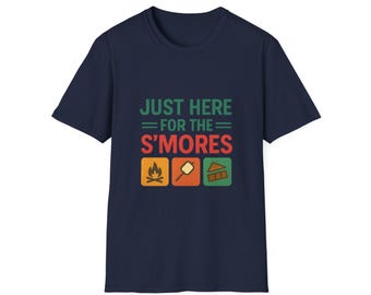 Camping S'mores-T-shirt: uniseks outdoor-avonturen-T-shirt