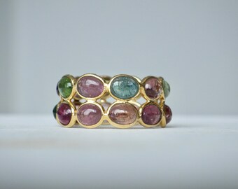 Double Rainbow Tourmaline ring