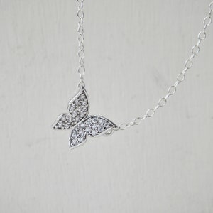 Sideways butterfly necklace image 2