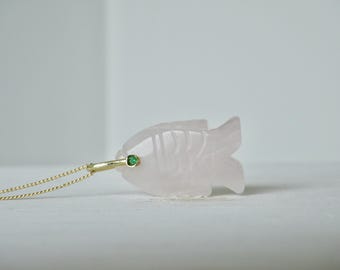 Natural Beach Fish Charm Necklace